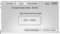 Göstergeler ve kumanda birimleri 87 Şarj geçersiz kılma / kesinti açılan penceresi Programlanabilir şarj devre dışı bırakılmıştır Bir sonraki planlı kalkış zamanının geçici geçersiz kılınmasını iptal