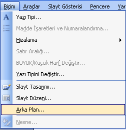 SLAYTLARA TASARIM UYGULAMA Pencerenin sağ tarafında açılan küçük resim menüsünden git düğmesine tıklayarak resimlere ulaşabiliriz.