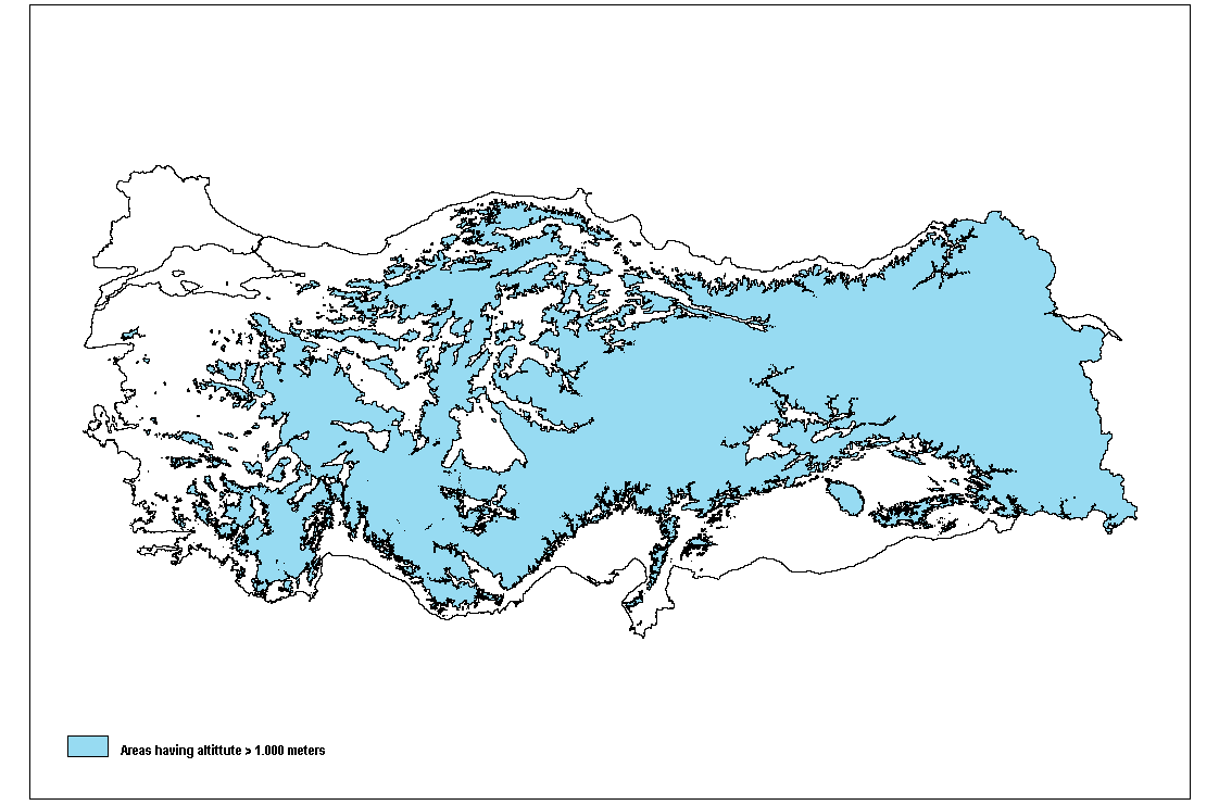 (1) 1000 m. üzerinde rakıma sahip alanlar EK 3.