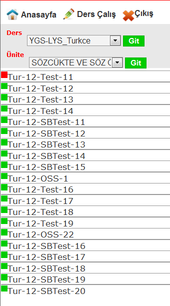 VIDEOS TESTS Türkiye nin