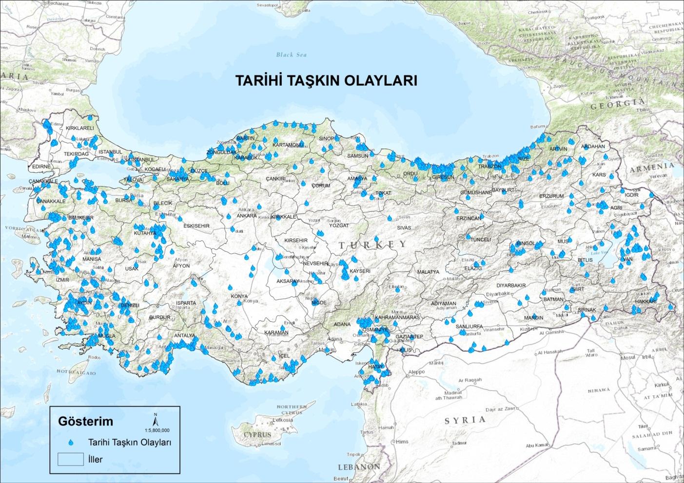 Taşkın Envanteri (Taşkın Yıllıkları) Türkiye de yaşanmış taşkınlar 1955