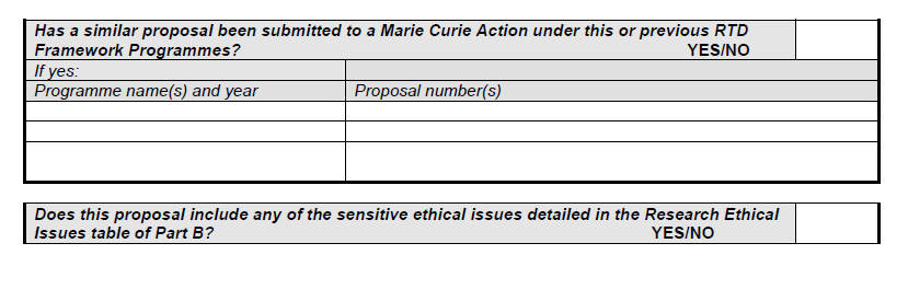 Avrupa Dışına Giden Araştırmacı Bursu A Bölümü Proje ile ilgili bilgi Projenin kısa adı Projenin başlığı Marie Curie Program Kodu: IOF Çağrı Kodu: FP7-PEOPLE-IOF-2009 FP7-PEOPLE-IOF-2009