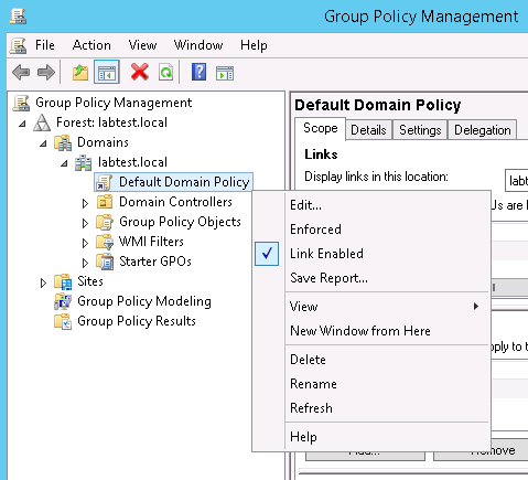 Adım 2 : Aktif Dizin Group Policy ayarları yapılır. Grop Policy yönetim penceresine girilir.
