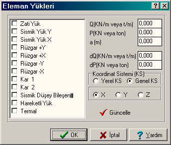 1. EULER AÇISI metin kutusunda değeri yazõn. 2. Yeni bir eleman eklemek için eleman ekleme yöntemlerinden birini seçin.