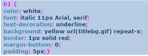 CSS NİN AVANTAJLARI Görünüm Avantajları HTML ye göre birçok stil özelliğine sahiptir. HTML de bu elemana(h1) font stili, zemin rengi gibi çeşitli özellikler verebiliriz.