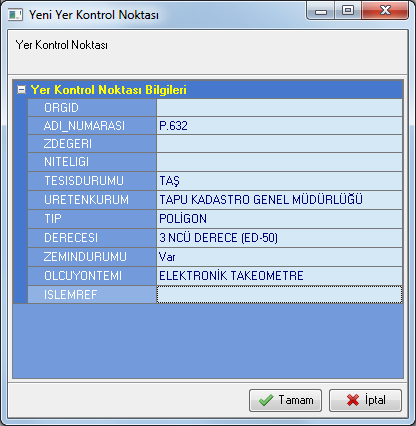 Parsel Editörü Parsel Editörü Ekranda var olan bütün alanların seçim türüne göre listelendiği ve bilgilerinde düzenlemelerin yapılabildiği editördür.