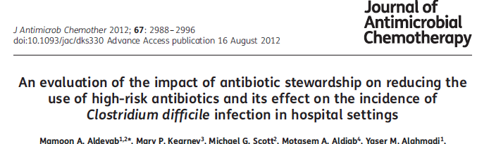 Kuzey İrlanda, Ocak 2008 C.difficile infeksiyon (CDI) salgını Antibiyotik politikalarını revize etmişler Yüksek riskli antibiyotiklerin (2. ve 3.