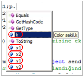 Invalidate(); Form1_Load olayına aşağıdaki kodu yazınız. this.setstyle(controlstyles.allpaintinginwmpaint, true); this.setstyle(controlstyles.optimizeddoublebuffer, true); Programınızı çalıştırabilirsiniz.