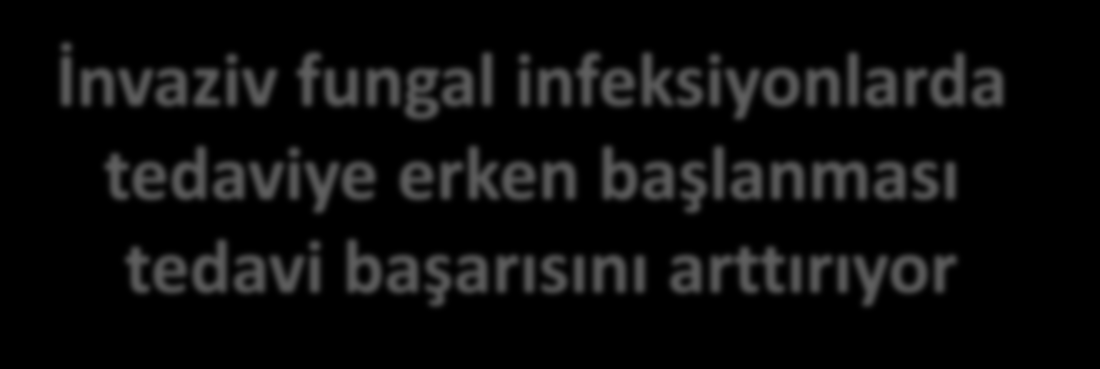 TANI İnvaziv fungal infeksiyonlarda tedaviye erken