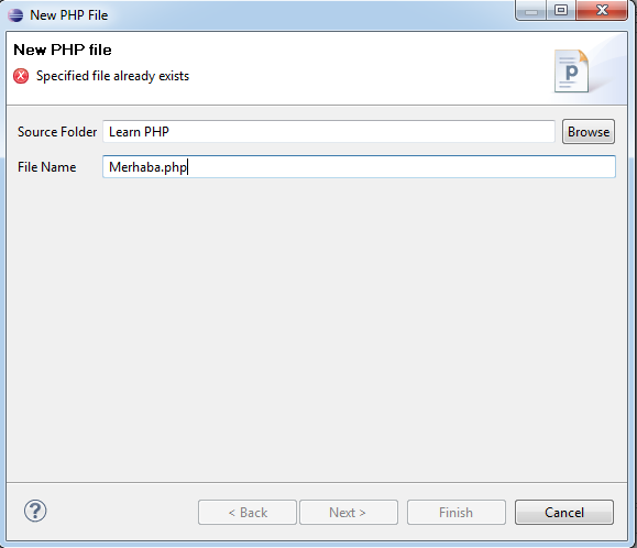 4.5 Daha sonra yeni bir PHP dosyası yaratmanız gerekmektedir.