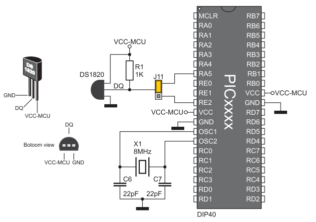 5 RS232 haberleşme modülü için donanımsal olarak seri haberleşmeyi destekleyen RC6 ve RC7 pinlerinin seçilmesi gerekmektedir.