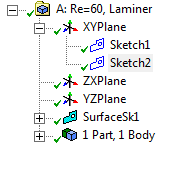 Kaliteli Mesh (ağ) yapısı oluşturmak için, silindir etrafında ikinci taslak (Sketch2) çizilecek ve mevcut taslağa (Sketch1) izdüşüm (Projection1) uygulanacaktır.