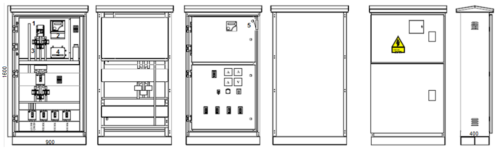 YENİ TESİS EDİLECEK PANO (Şekil -1) Pano Boyutları: 900X1600X400 mm 1.