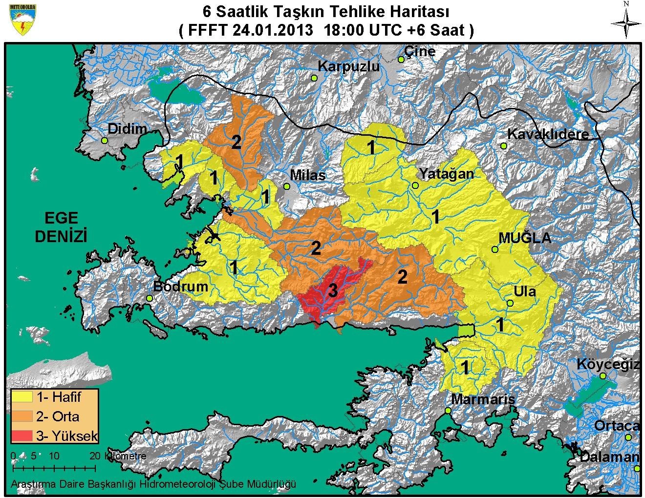 Ani Taşkın Risk Alanları Model Taşkın riski taşıyan alanlar