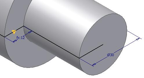 SAYISAL GRAFİK Autodesk Inventor 2008 Tanıtma ve Kullanma Kılavuzu 39. Şimdi de bunların nasıl çalıştığına bakalım. 40. 25 mm ölçüsüne çift tıklayın ve değerini 30 mm yapın. 41.
