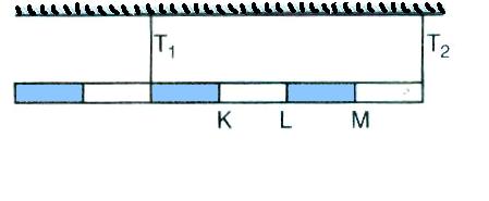 ÇÖZÜM : Telin her bir bölmesinin kütlesine m dersek 2m kütleli parçaların kütle merkezleri tam ortalarındaki P noktasında ve toplam kütle 4m dir.