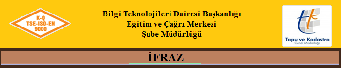 İFRAZ (ayırma); Tapu kütüğünde tek parsel olarak kayıtlı bulunan bir taşınmazın, düzenlenen haritalara göre birden çok parçaya ayrılarak tapu kütüğüne tescil edilmesi işlemidir.