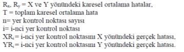 Görüntü ve Yer Koordinat Sistemi y (Scan) x (Along-track) z y Algılayıcı Koordinat Sistemi Görüntü Koordinat Sistemi Boylam Yer Kontrol Noktası Yeterli sayıda Homojen Dağılmış Yüksek Doğrulukta x