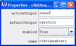 32 ciktianahtari (Output Switch) : Bu bileşen yardımıyla yapay sinir ağındaki öğrenme ve test etme anahtarlaması yapılmaktadır. Şekil 2.7.