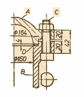 Örnek Şekilde verilen hava kompresörünün A silindir kafası B silindirine 8 adet cıvata ile bağlanmıştır. Sızdırmazlık alüminyumdan yapılmış D contası ile sağlanmaktadır.