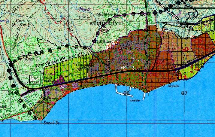 planlama alanı Şekil 2:Çevre Düzeni İmar Planı Onanlı 1/25000 ölçekli Güney Çanakkale Kıyı Kesimi Çevre Düzeni Planı Küçükkuyu Revizyonu