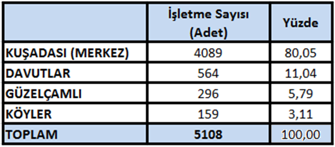 KUŞADASI (MERKEZ), DAVUTLAR, GÜZELÇAMLI VE KÖYLERDE FAALİYET