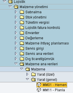 A MALZEME ANA VERİLERİ SAPAKADEMİ Malzemelerin malzeme kodu, malzeme adı, Temel ölçü birimi, Mal Grubu, Satınalma grubu, Brüt ağırlık, net ağırlık, teslim toleransları, değerleme türü, değerleme