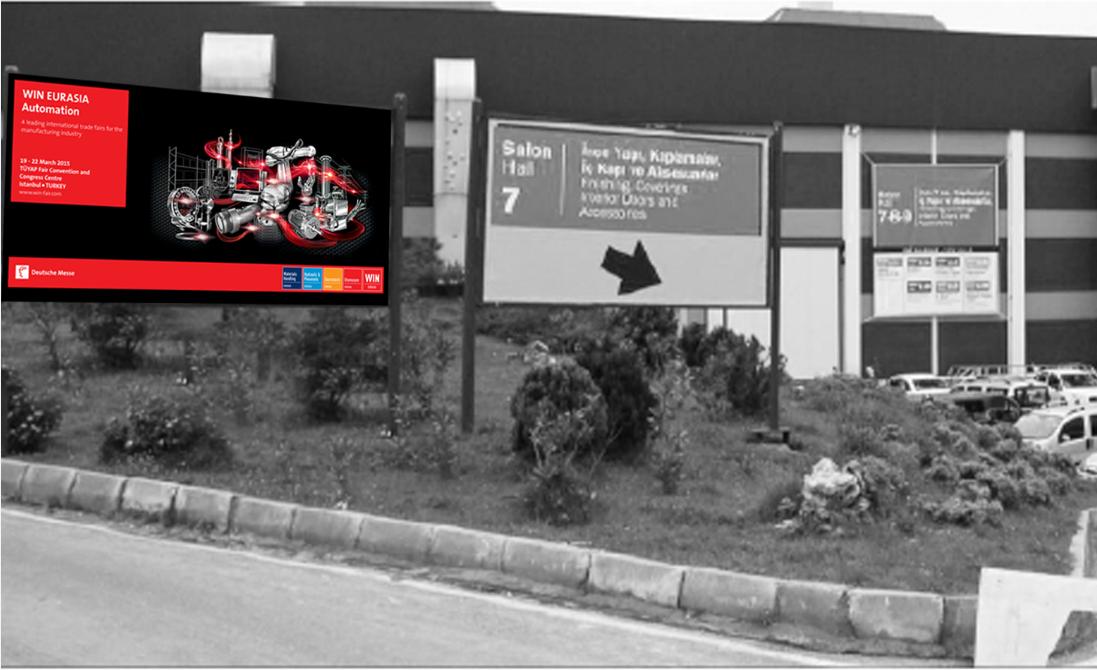 Doğu Otoparkı Billboardları East Parking Area Billboards 17 Kullanılabilir Adet: 2 Bilboard Ölçüler: 3,32 m en x 1,92 m boy Teknik Özellikler: Işıksızdır Teknik Uygulama: