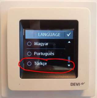 DEVIreg Touch Yeni Nesil Termostat Şimdi Türkçe Menüsü ile çok daha kullanışlı Danfoss Türkiye, son kullanıcılardan büyük ilgi gören dokunmatik ekranlı DEVIreg Touch oda termostatının Türkçe Menülü