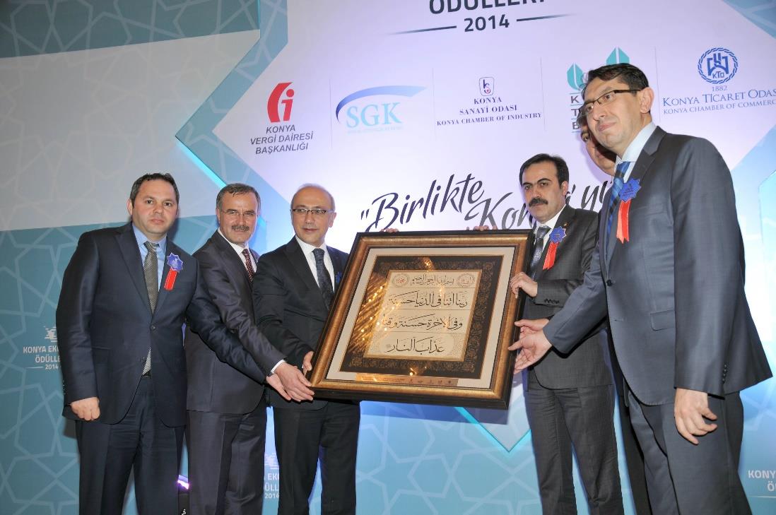 Gelenekselleştirdiğimiz Konya Ekonomi Ödülleri 2014 Plaket Törenimiz KSO, KTO, KTB, SGK ve Vergi Daire Başkanlığı müşterek organizasyonunda