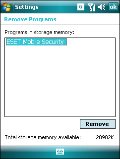 1.3 Kaldırma Başlat > Ayarlar yolunu izleyip Sistem sekmesine, ardından da Program Kaldır simgesine dokunarak ESET Mobile Security programını mobil aygıtınızdan kaldırabilirsiniz.