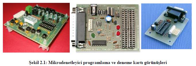 MĠKRODENETLEYĠCĠ PROGRAMLAMA KARTI Mikrodenetleyici programlama kartı, mikrodenetleyicinin istenilen Ģekilde çalıģabilmesi için yazılan programı mikrodenetleyiciye yükleyen karttır.