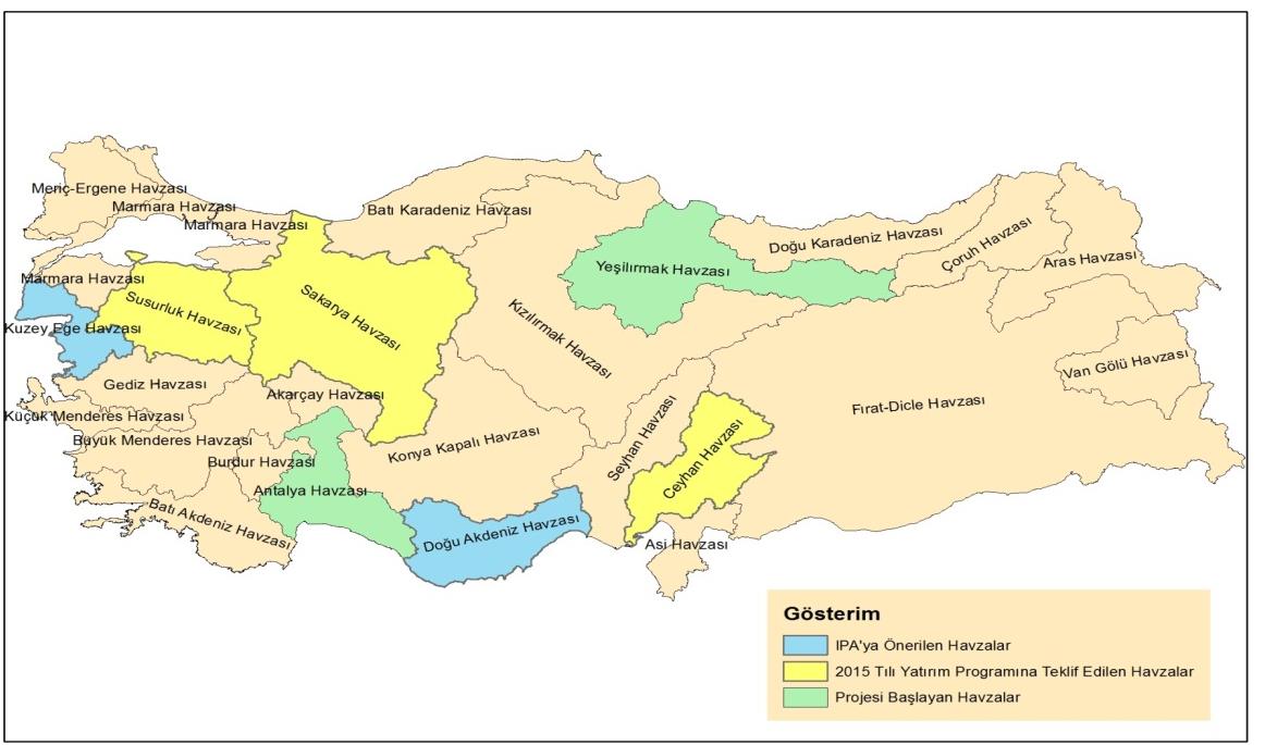 Taşkın Yönetim Planlarının Hazırlanması Projesi Yeşilırmak ve Antalya Havzalarında çalışmalara başlanmış olup Yeşilırmak Havzası 2015 yılında Antalya Havzası 2016 yılında tamamlanacaktır.