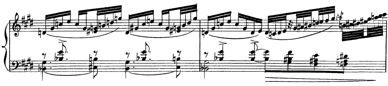 Şekil 10. Debussy 2. Defter 12 Havai Fişekler ( Feuxd artifice) (87-89. ölçüler) (Figure 10. DebussyBook 2 Fireworks Prelude 87-89.