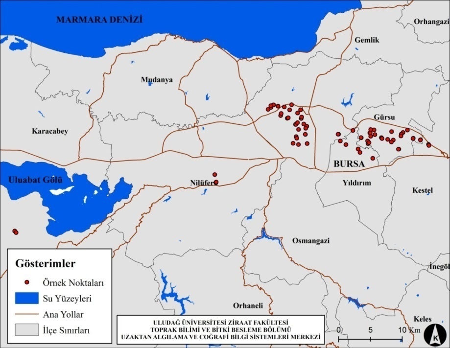 Giriş Bu çalışma, Bursa yöresindeki armut ağaçlarının N, P, K, Ca ve Mg konsantrasyonlarını belirlemek amacıyla yapılmıştır.