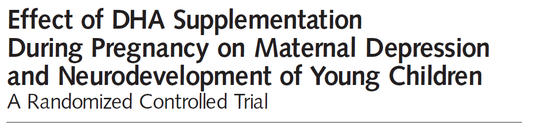 Postnatal depresyon ve Omega-3 Makrides et al.