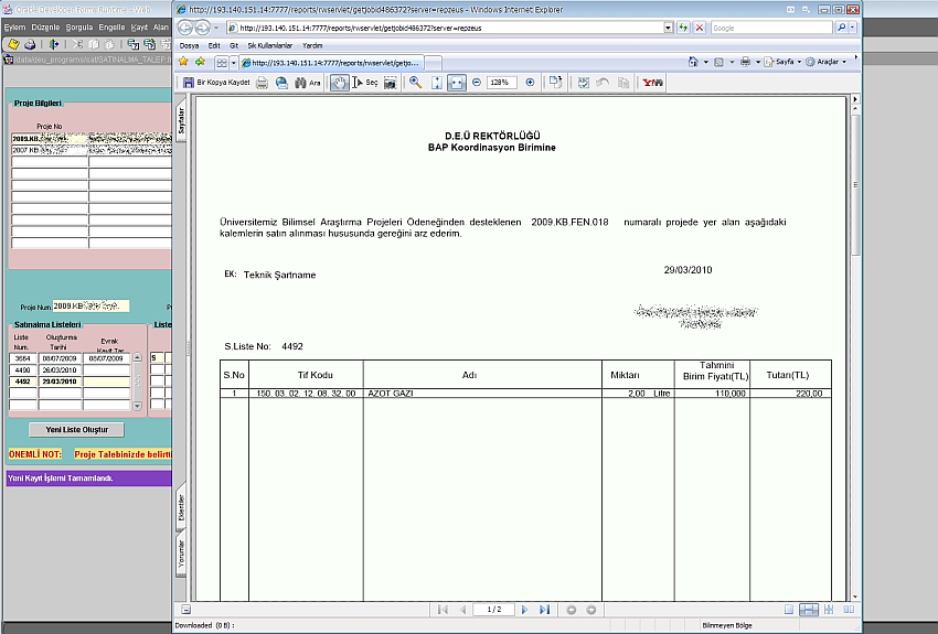 Karşımıza yukarıdaki şekilde pdf raporu çıkacaktır.