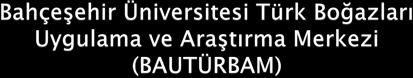 Bahçeşehir Üniversitesi Türk Boğazları Uygulama ve Araştırma Merkezi (BAU TÜRBAM), Üniversite tarafından hazırlanmış olan kuruluş statüsünün, YÖK tarafından kabul edilip 12