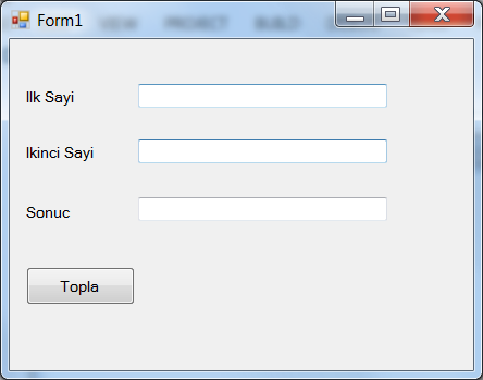 Uygulama 1 İki TextBox