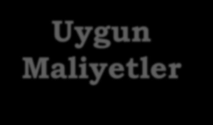 Uygun Maliyetler Proje uygulamalarında ortaya çıkan bütün maliyetler destek kapsamına