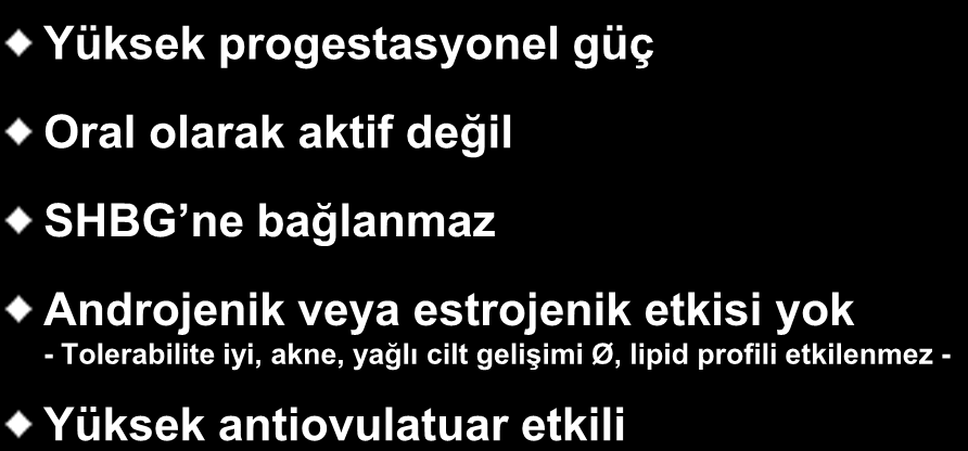 Nestorone devamlı salınımlı sistem için uygun bir progestindir.