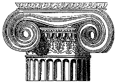 48 Resim 15: Ġyon Nizamına Uygun Sütun BaĢlığı Ġyon nizamının baģlıca özellikleri: Tapınaklar basamaklı bir zemin üzerinde yer alır. Friz bloğu arģitrav üzerinde yer alır. Sütunlar kaideye oturur.