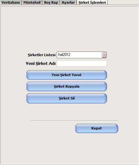 3.8.5 ŞİRKET İŞLEMLERİ Şekil 3-86 Yeni şirket