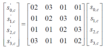A =burası ne? s = A * s (2.1) [2] (2.2) [2] 2.2.4 Tur Anahtarı ile Toplama toplama işlemi, xor işlemine karşılık gelmektedir.