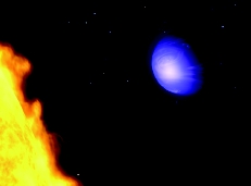 189733b'nin Koyu Mavi Rengi! Evans vd. (2013) NASA ESA Hubble Uzay Teleskobu tarafından örtme öncesi ve sonrası yapılan gözlemler gezegenin gündüz ışığını gözlemiştir.