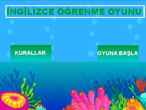 Adı-Soyad-No: Özlem Kuşcu 140805027 Giriş Ekranı Bu ekranda KURALLAR ve OYUNA BAŞLA butonları bulunmaktadır. KURALLAR butonuna tıklandığında kuralların bulunduğu sahne gelir.