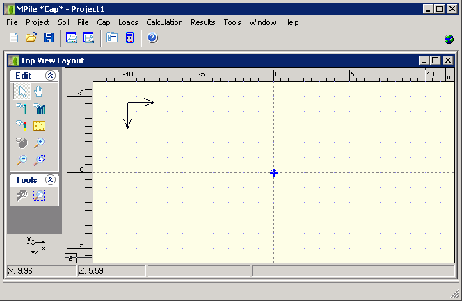 177 Şekil 7.5 MPile ana penceresi (GeoDelft, 006) Ana pencerenin başlığı, program adı-model adı- proje adı sıralaması şeklinde görülmektedir.