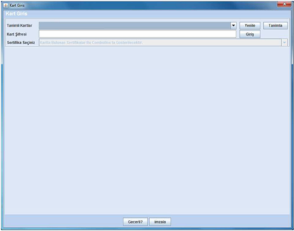 15 Hâlihazırda mali mührünü aktif olarak kullanmakta olan mükelleflerin Tanımlı Kartlar alanında Java appleti çalıştığı andan itibaren AKISKART otomatik olarak gelecektir.