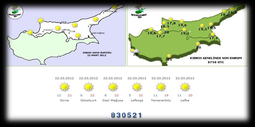 Web Sayfası : Her türlü meteorolojik ürün ve www.kktcmeteor.