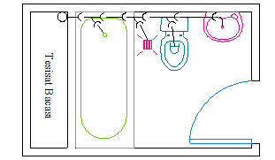 Kolon şemasında öncelikle pis su ve temiz su kolonları çizilmelidir. Pis su kolonu çizildikten sonra en üst noktasına kolon numarası yazılır.